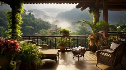 Foto op Canvas Tropical Terraces in Colombia - Home and Decor © Wagner