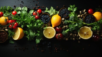 Fototapeta na wymiar trend of drink and beverages, healthy mixed vegetable fruit. background for banner.