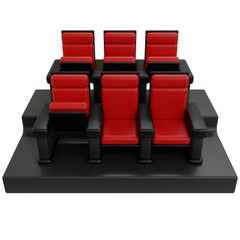 Fototapeta premium Cinema Chair 3D Illustration