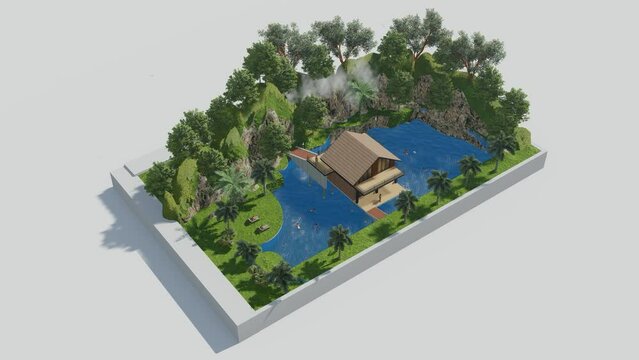 house in the middle of the lake