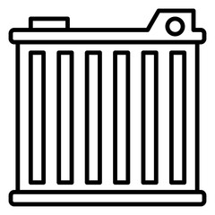 Illustration of Car Radiator Line Icon