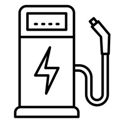 Illustration of Fuel Pump Line Icon 