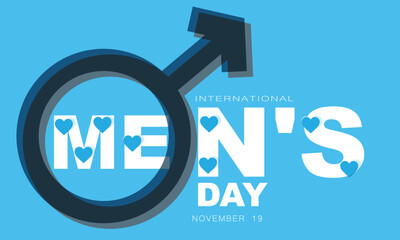International Men's Day. background, banner, card, poster, template. Vector illustration.
