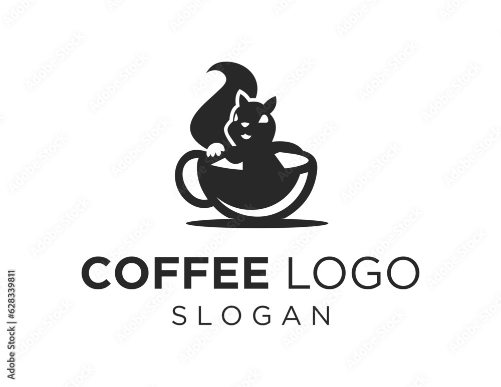 Poster logo about coffee on white background. created using the coreldraw application.
