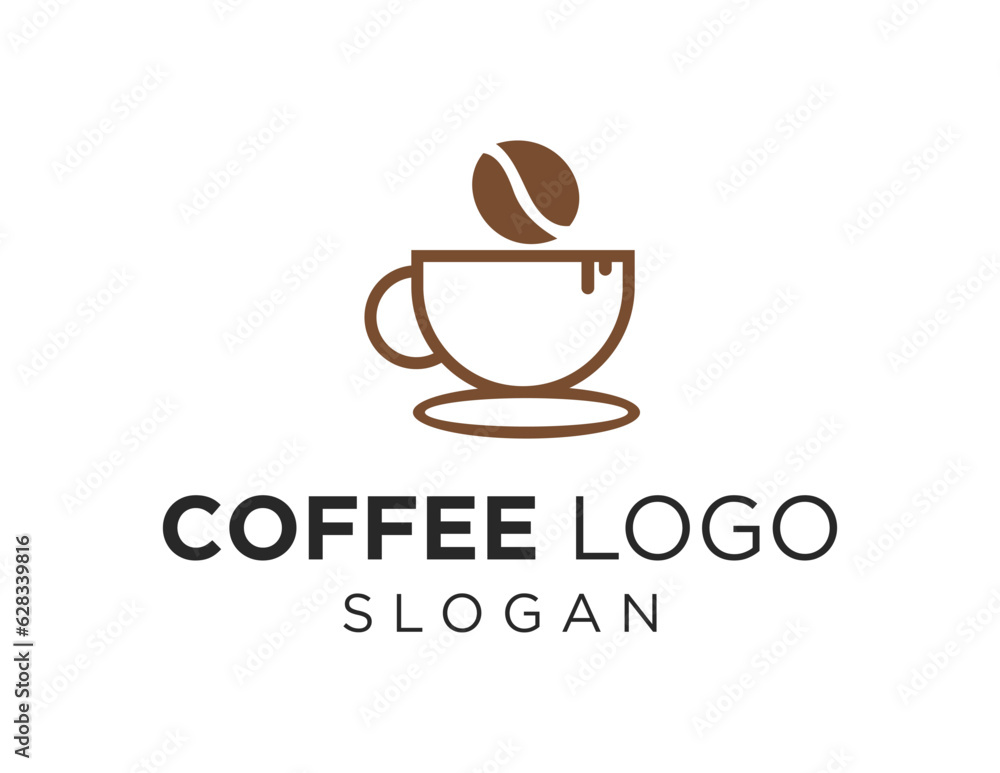 Aufkleber logo about coffee on white background. created using the coreldraw application.