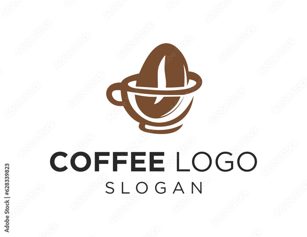 Aufkleber logo about coffee on white background. created using the coreldraw application.