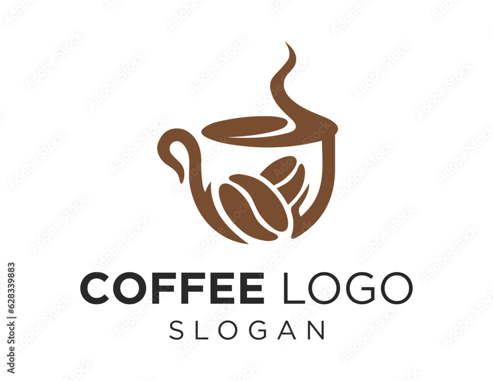Aufkleber logo about coffee on white background. created using the coreldraw application.