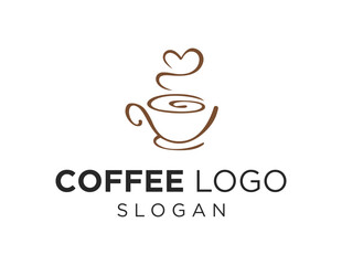 Logo about Coffee on white background. created using the CorelDraw application.