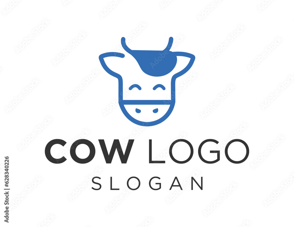 Aufkleber logo about cow on white background. created using the coreldraw application.