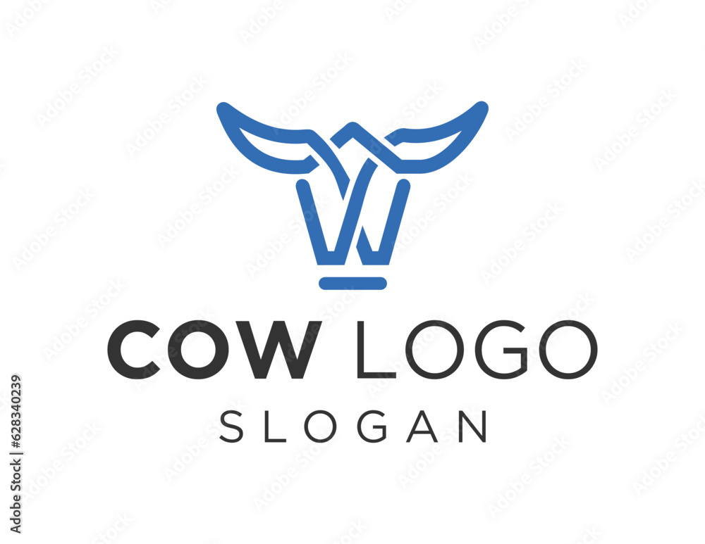 Poster logo about cow on white background. created using the coreldraw application.