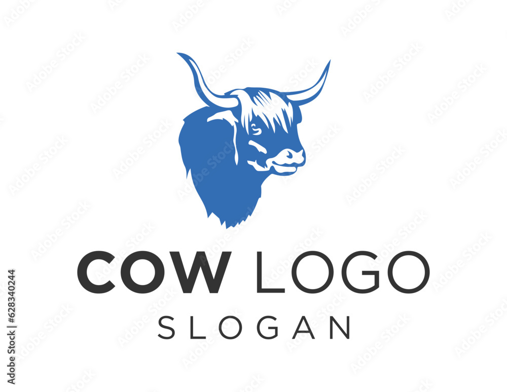 Poster logo about cow on white background. created using the coreldraw application.