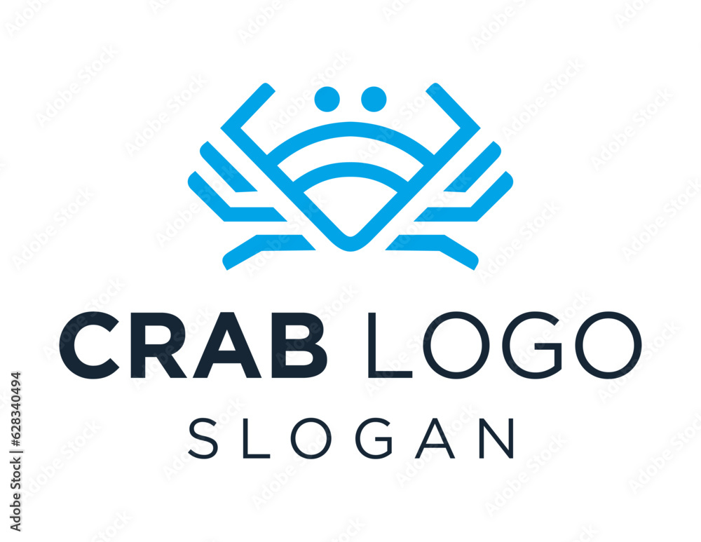 Aufkleber logo about crab on white background. created using the coreldraw application.
