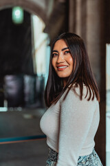 beautiful asian girl outdoors 