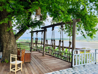 travel place in mekong riverside in laos