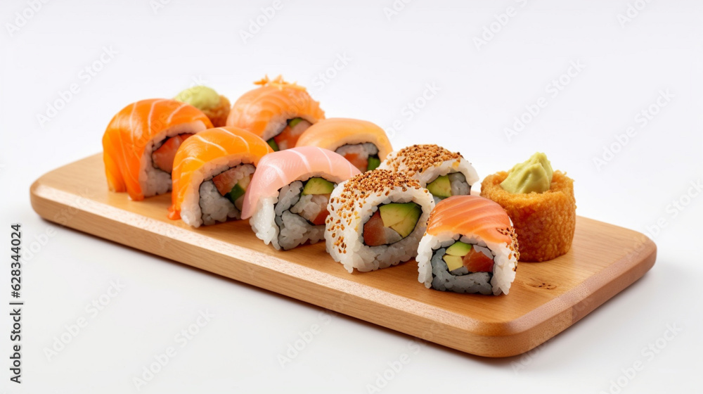 Sticker sushi on a plate