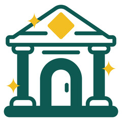  museum duotone style icon