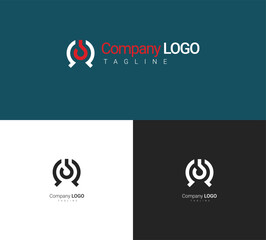 the consultant logo geometric design with a fire symbol surrounded by encircling palms conveys a strong message associated with safety and control