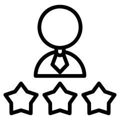  Rating outline style icon