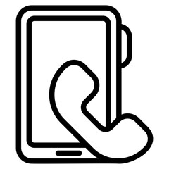  Phone call outline style icon