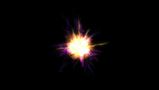 Anime Energy Ball 004 pulsing, glowing, flickering as it eminates energy, 4k with alpha channel 