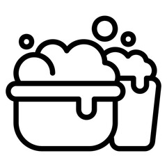  Bucket outline style icon