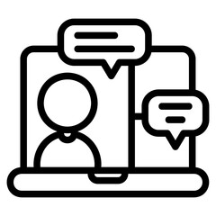  Meeting outline style icon