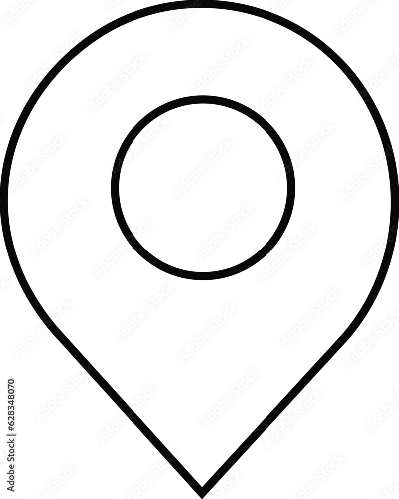 Poster location pin icon. map pin place marker. location icon. map marker pointer icon set. gps location sy