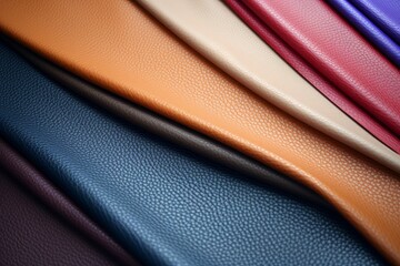 Moccasin-colored leatherette fabric, an exquisite faux leather, presented in a tactile close-up.