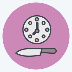 Obraz premium Icon Sacrifice. related to Eid Al Adha symbol. Color Mate Style. simple design editable. simple illustration