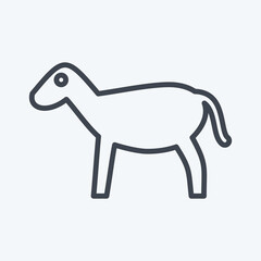 Icon Goat. related to Eid Al Adha symbol. Line Style. simple design editable. simple illustration
