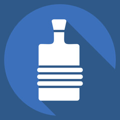 Icon Zam Zam. related to Eid Al Adha symbol. Long Shadow Style. simple design editable. simple illustration