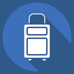 Obraz premium Icon Suitcase. related to Eid Al Adha symbol. Long Shadow Style. simple design editable. simple illustration