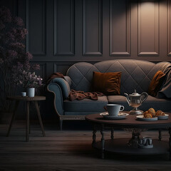 Tea Zone on Luxury Living Room 