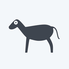 Icon Goat. related to Eid Al Adha symbol. glyph style. simple design editable. simple illustration