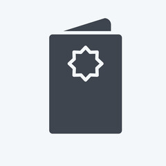 Icon Eid Card. related to Eid Al Adha symbol. glyph style. simple design editable. simple illustration