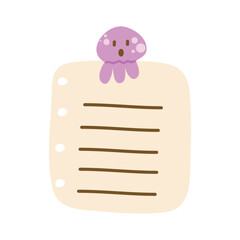 Cartoon task planners, cute paper sticky notes, banners, to do list or memo message notepads paper sheets. Blank schedule. Bookmarks. Colorful notepaper for kids, school or office.