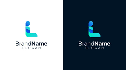 Letter L logo design for various types of businesses and company. colorful, modern, geometric letter L logo	