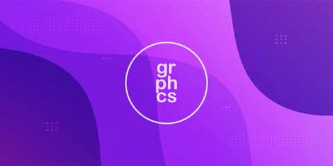 Fototapeta premium Modern purple background wave design template. Dynamic shape compotitions. Eps10 vector