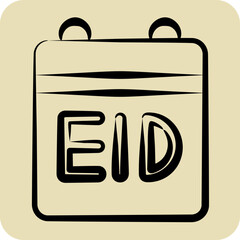 Icon Calendar. related to Eid Al Fitr symbol. glyph style. islamic. ramadhan. simple illustration