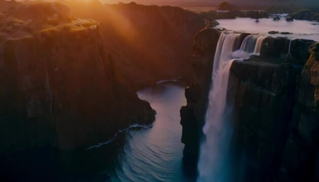 Explore the mesmerizing beauty of nature with Adobe Contributor footage of waterfalls