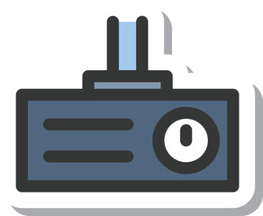 Obraz premium ステッカー風駅関連の単品アイコン 電子掲示板