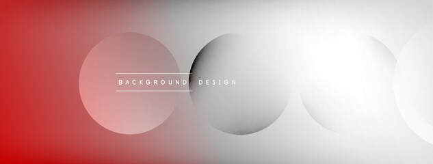 Obraz premium Light geometric abstract background with lines, circles