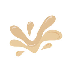 Obraz premium Hand Drawn Melting Choco Illustration. Chocolate drops and blots. Isolated seamless repeatable melted brown and white chocolate flow down