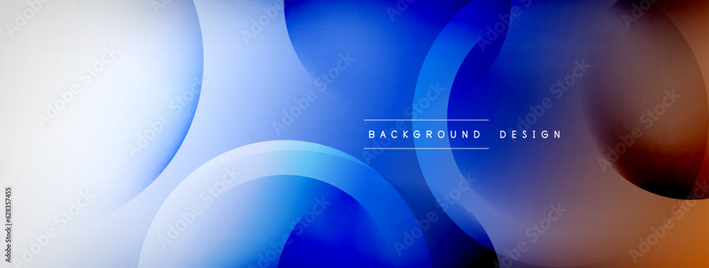 Poster light geometric abstract background with lines, circles