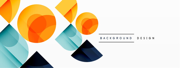 Circular Symphony A Captivating Vector Geometric Abstract Background, Embracing a Harmonious Composition of Intriguing Circles and Captivating Round Shapes, Evoking a Mesmerizing Visual Symphony © antishock