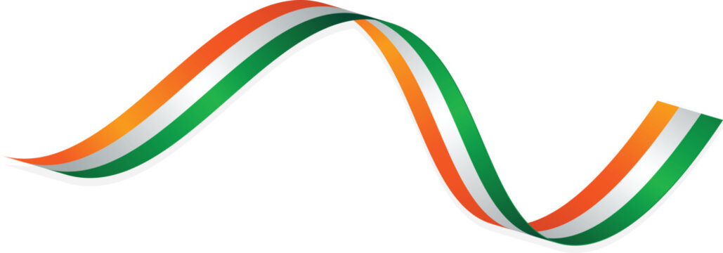 Indian Flag Ribbon for indian independence day and indian republic day celebration