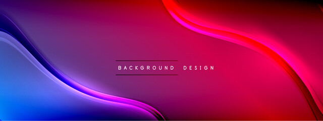 Vector abstract background - liquid transparent bubble shapes on fluid gradient with shadows and light effects