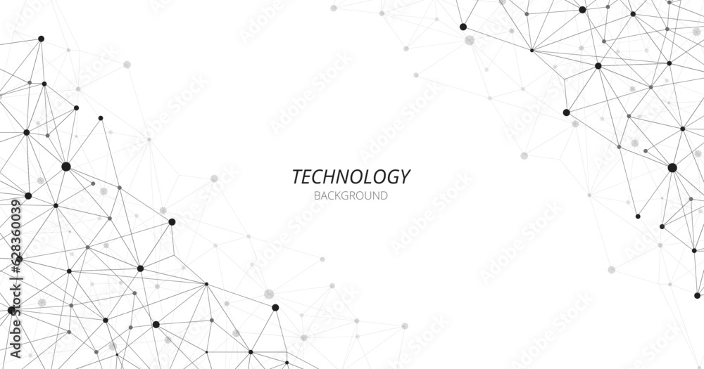 Poster Geometric mesh lines on white background. Triangle pattern. Geometric abstract background with simple Triangle elements.