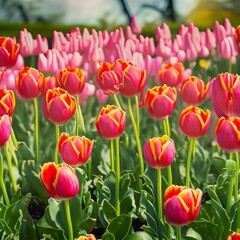 Fototapeta premium tulips in the garden