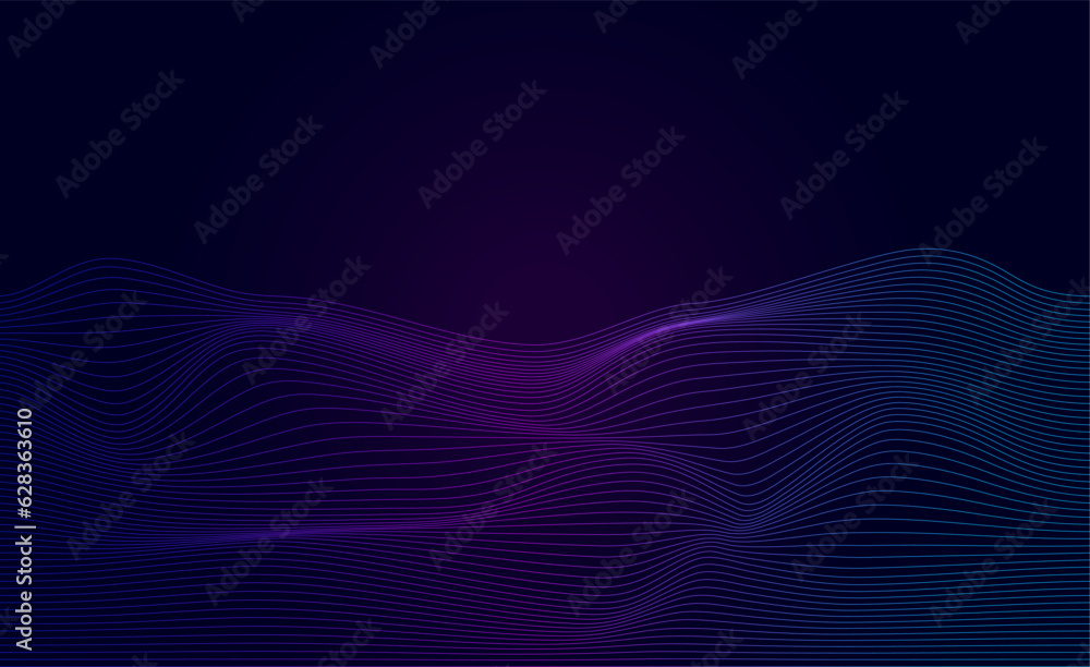 Poster abstract modern dynamic line wave colorful background